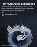 SHOKZ OpenSwim Pro Open-Ear MP3 Headphones, Red, IP68 Waterproof, 32GB MP3