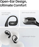 SHOKZ OpenFit Open-Ear Earbuds, Black, Mic, 28H Playtime, Sweat Resistant