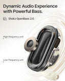 SHOKZ OpenFit 2 Open-Ear Headphones, True Wireless Bluetooth Earphones with Microphone, Beige(Renewed)
