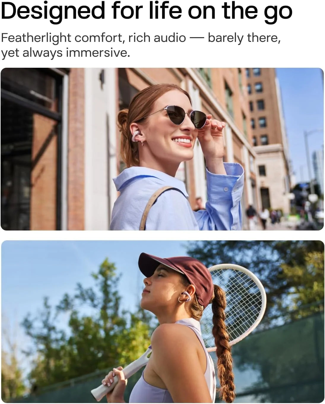 SHOKZ OpenDots ONE-Open-Ear Headphones, Clip-On Earbuds-Wireless Bluetooth Earbuds with Microphone-Secure, Lightweight, Comfort-Premium Dolby Audio-Water Resistant-Fast Charging (Renewed)