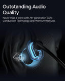SHOKZ OpenComm2 UC 2025 Upgrade - Open-Ear Wireless Computer Headset with Boom Mic, Bone Conduction Bluetooth Stereo Headphones (Renewed)