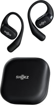 SHOKZ OpenFit Open-Ear Earbuds, Black, Mic, 28H Playtime, Sweat Resistant