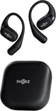 SHOKZ OpenFit Open-Ear Earbuds, Black, Mic, 28H Playtime, Sweat Resistant