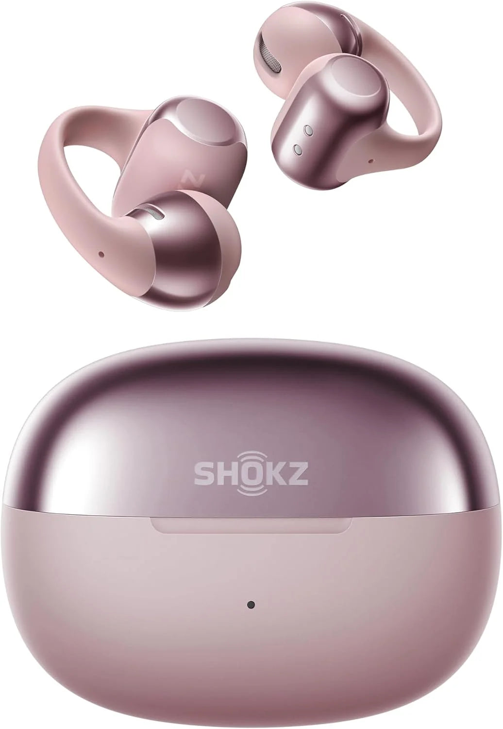 SHOKZ OpenDots ONE Open-Ear Clip-On Bluetooth Earbuds, Black, Dolby Audio