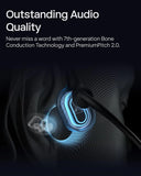 SHOKZ OpenComm2 UC 2025 Upgrade - Open-Ear Wireless Computer Headset with Boom Mic, Bone Conduction Bluetooth Stereo Headphones (Renewed)