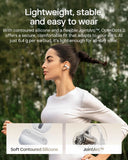 SHOKZ OpenDots 2 Open-Ear Clip-On Earbuds, White, Dolby Audio, 3 Mics