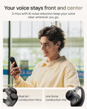 SHOKZ OpenDots 2 Open-Ear Clip-On Earbuds, White, Dolby Audio, 3 Mics