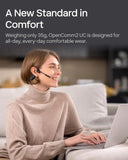 SHOKZ OpenComm2 UC Open-Ear Headset, USB-A Dongle, Noise-Canceling Mic