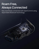 SHOKZ OpenComm2 UC 2025 Upgrade - Open-Ear Wireless Computer Headset with Boom Mic, Bone Conduction Bluetooth Stereo Headphones (Renewed)