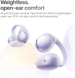 SHOKZ OpenDots Air Open-Ear Clip-On Bluetooth Earbuds, Black, Touch Control