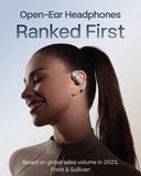 SHOKZ OpenFit 2 Open-Ear Earhook Bluetooth Earbuds, White,48H Playtime