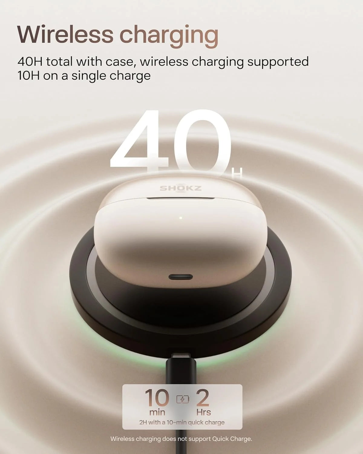 SHOKZ OpenDots ONE-Open-Ear Headphones, Clip-On Earbuds-Wireless Bluetooth Earbuds with Microphone-Secure, Lightweight, Comfort-Premium Dolby Audio-Water Resistant-Fast Charging (Renewed)