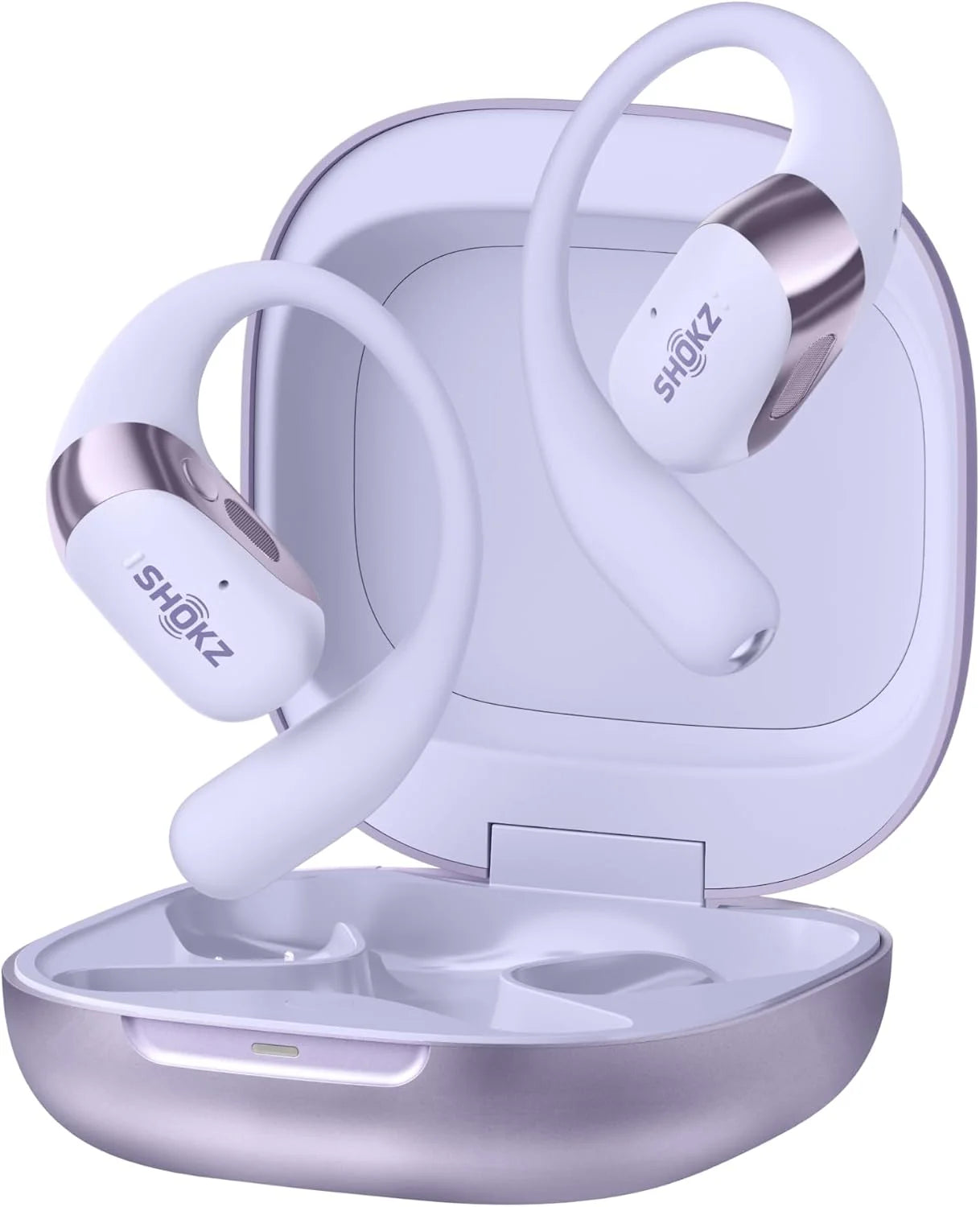 SHOKZ New OpenFit 2+ Open-Ear Headphones,Dolby Audio Enabled,Comfortable Earbuds with Soft Ear Hooks,48H Playtime,IP55 Water-Resistant,USB-C Fast Charging,Wireless Charging (Renewed)